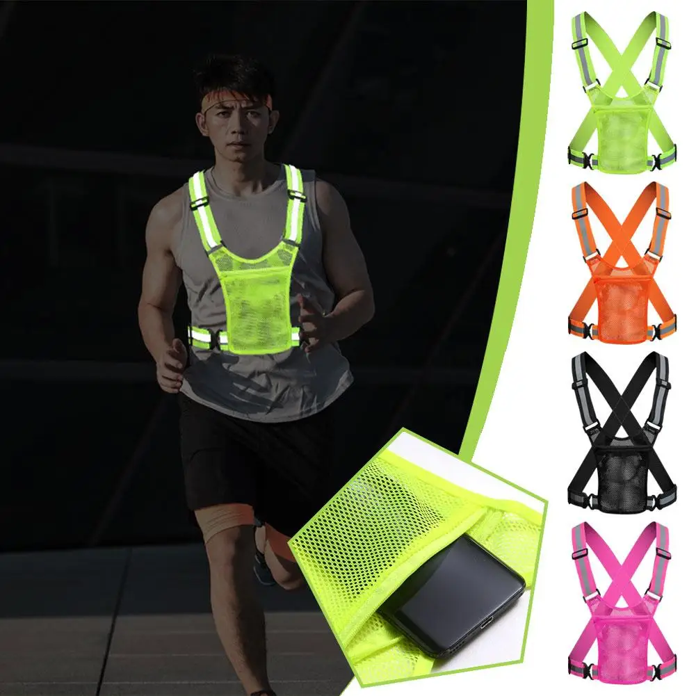 Running Gear Reflective - Светоотражающие жилеты для безопасности: легкие, регулируемые,