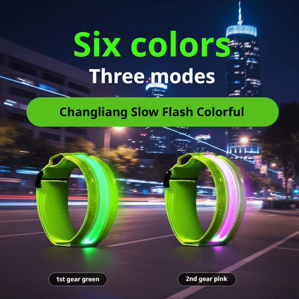 Running Visibility Gear - Светодиодный светоотражающий браслет, защитный ремень, высокая