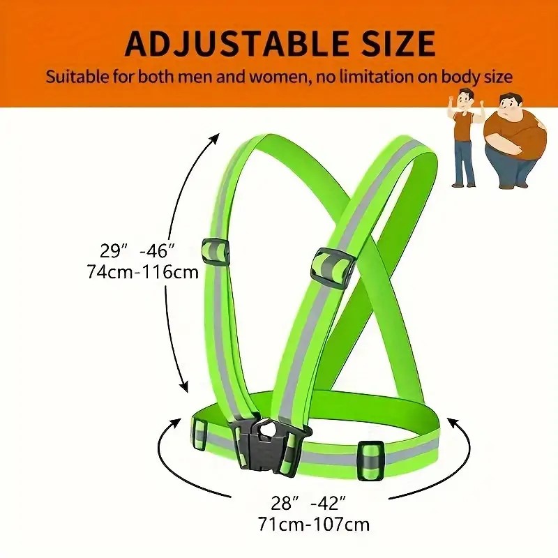 Running Visibility Gear - Светоотражающий жилет для бега, регулируемая безопасность