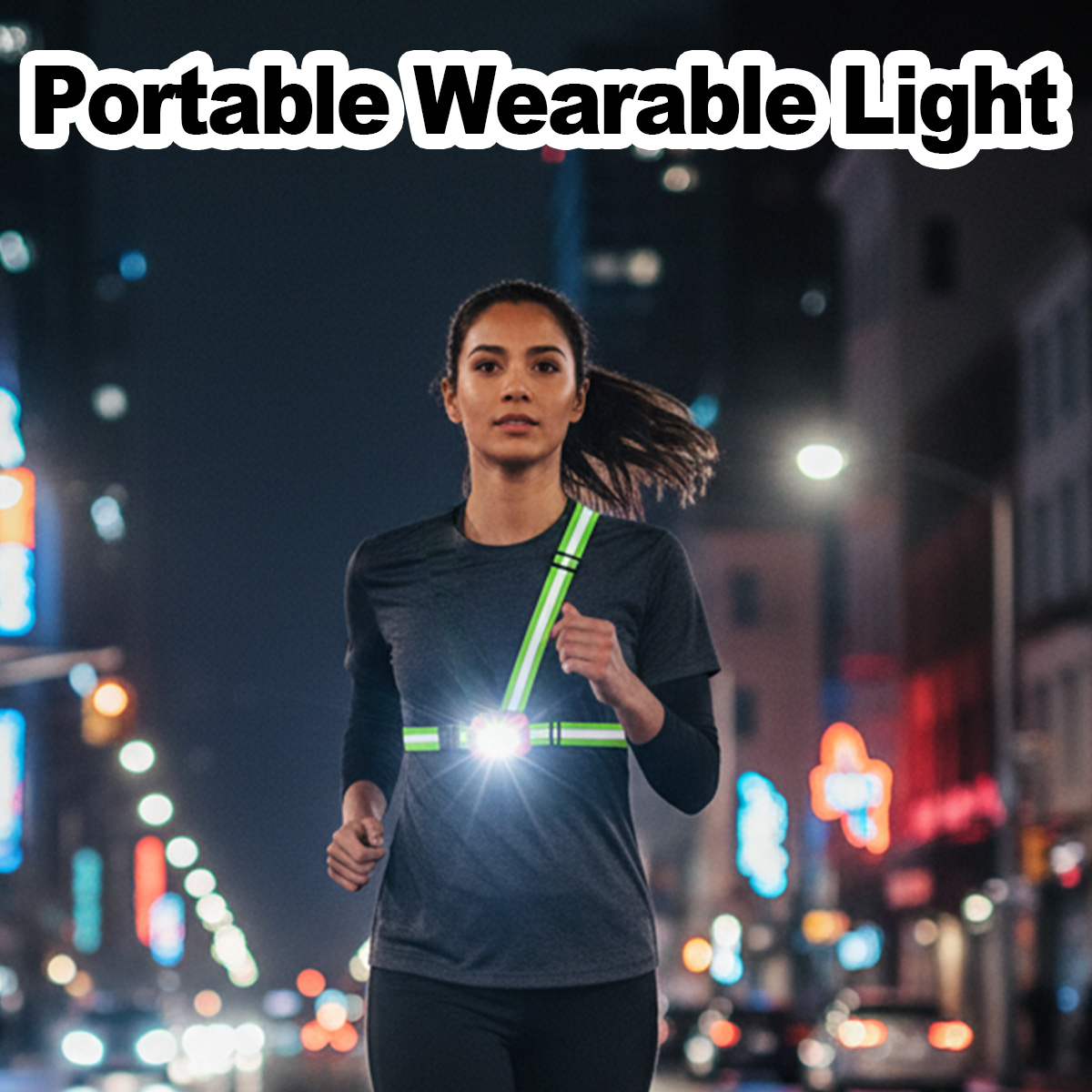 Running Gear Reflective - Фонарь для бега с USB-зарядкой, водонепроницаемый,