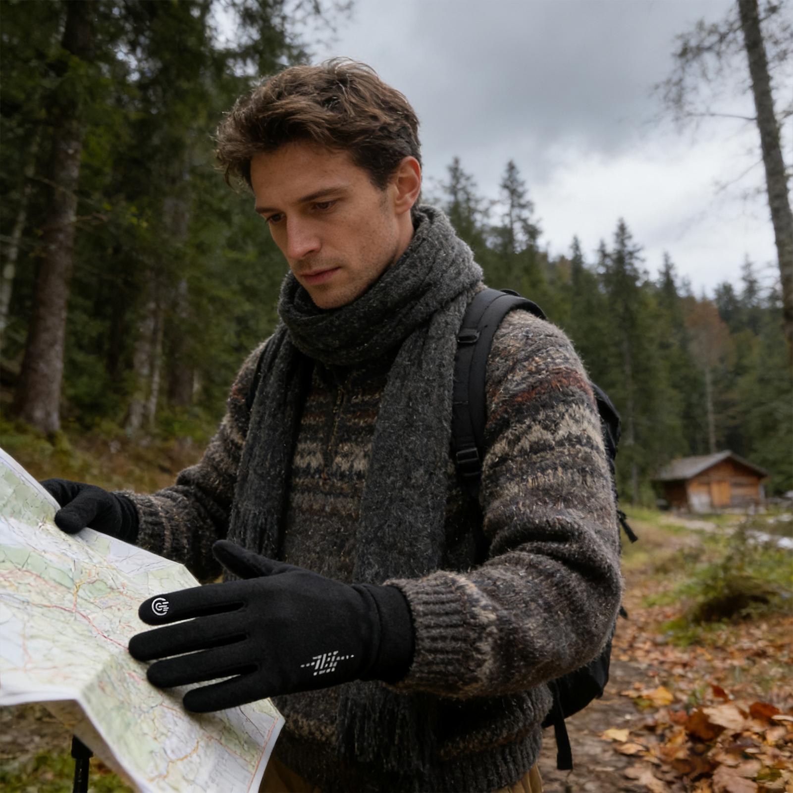 Running Gear For Cold Weather - Зимние велосипедные перчатки с полным пальцем,