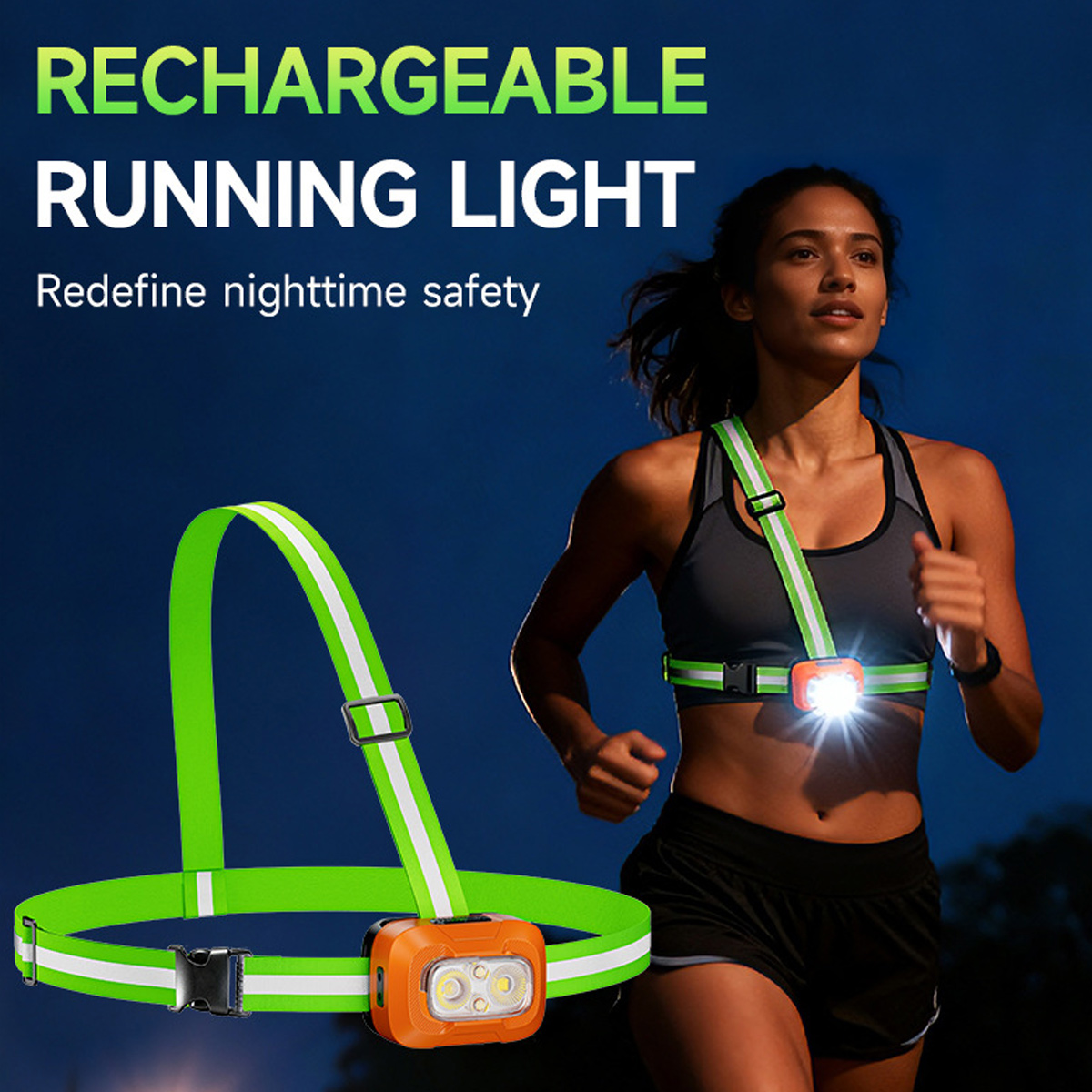 Фонарь для бега с USB-зарядкой – обзор и цена Running Gear Reflective